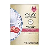 Olay Daily Facials, Daily Clean Makeup Removing Facial Cleansing Wipes, 5-in-1 Water Activated Cloths, Exfoliates, Tones and Hydrates Skin, Twin Refill, 66 count